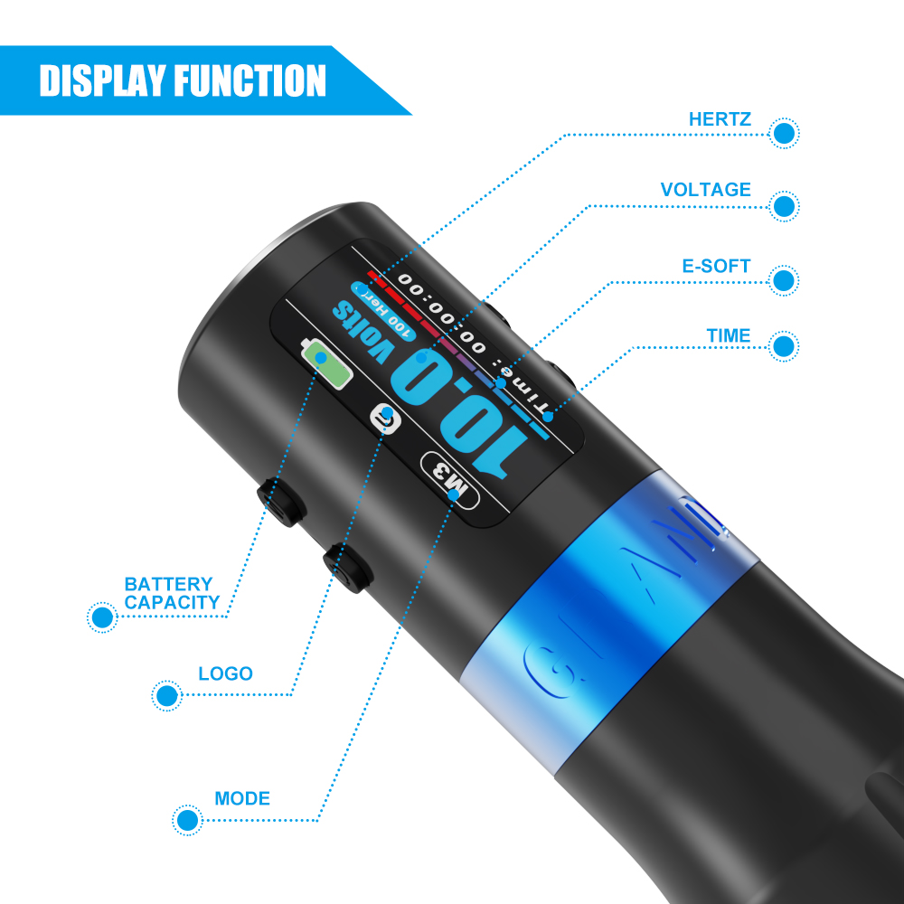 EMALLA GRAND G4 WIRELESS PEN MACHINE 2 Batteries+2 Grips Pack (3.5MM)