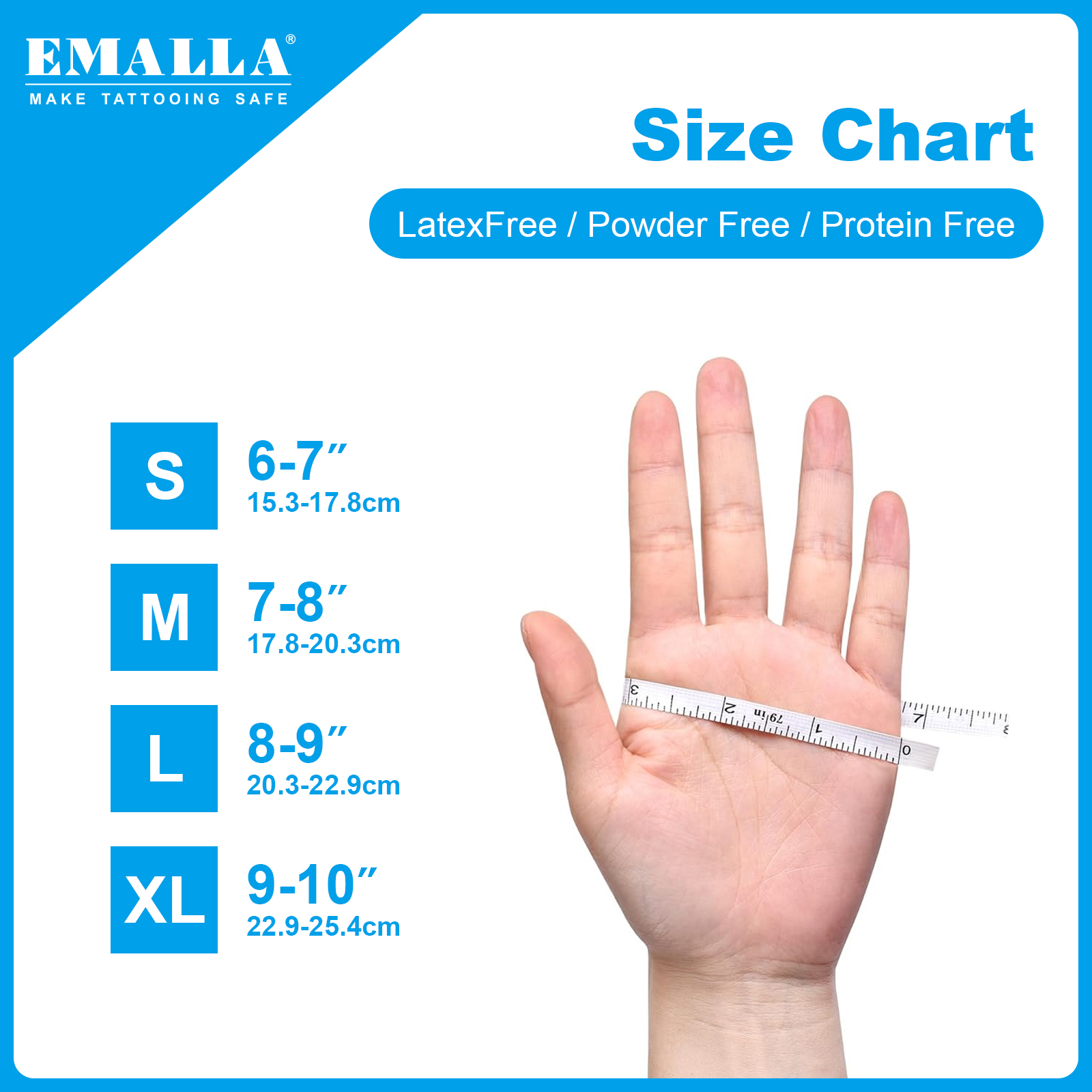 EMALLA DISPOSABLE NITRILE GLOVES 100PCS