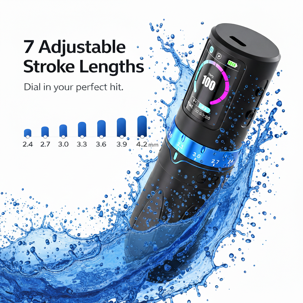 EMALLA GRAND G5 PRO Adjustable Strokes Wireless Pen Machine (Pink)