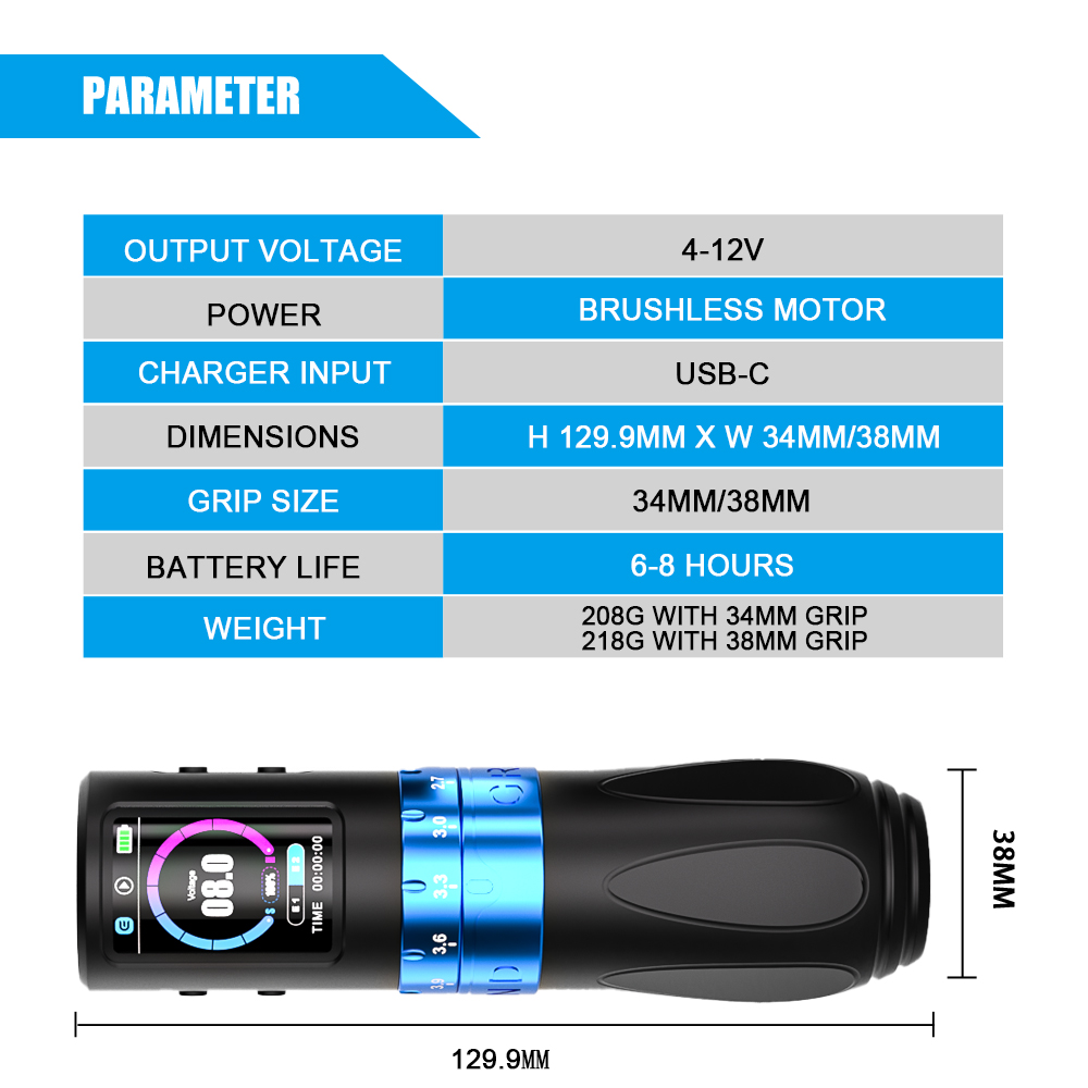 EMALLA GRAND G5 PRO Adjustable Strokes Wireless Pen Machine (Pink)