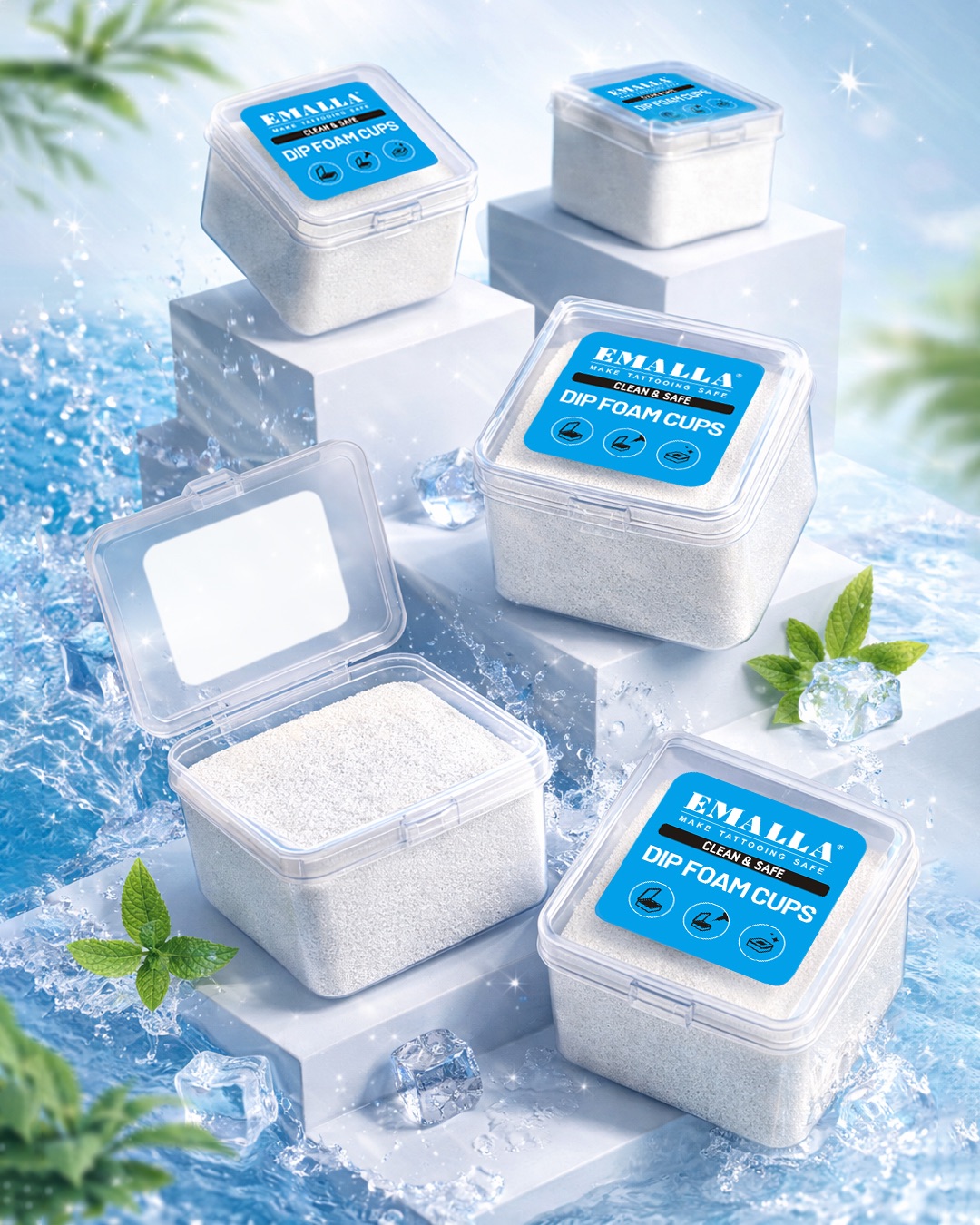 EMALLA TATTOO DIP FOAM CUPS 20PCS