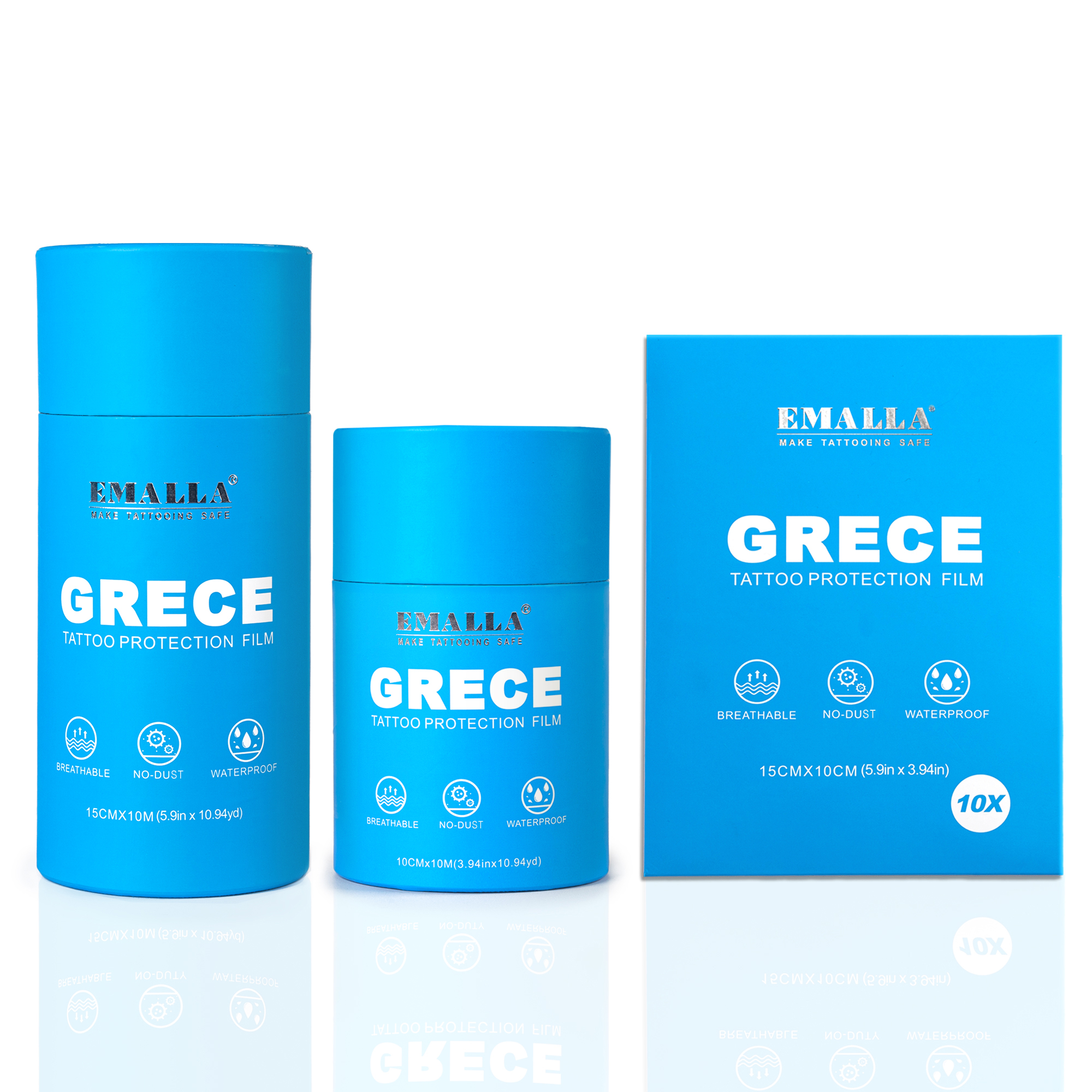 EMALLA GRECE 0.02MM MATTE TATTOO PROTECTION FILM PACK (15CMX10CM)